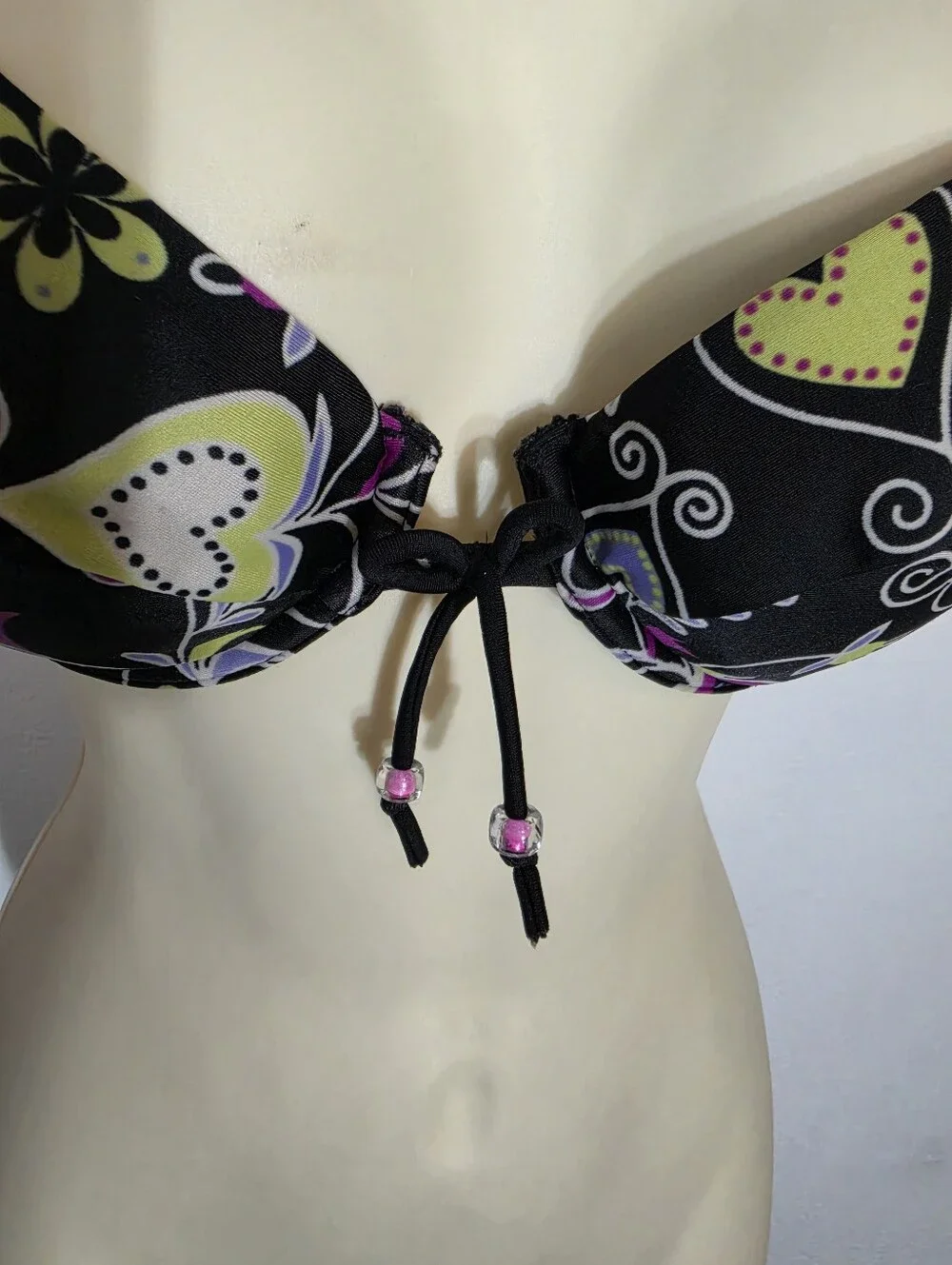 Victoria's Secret Bikini Top Black Multi Size 34C - Picture 7 of 15